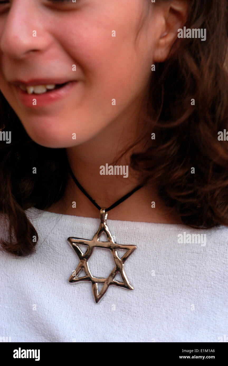 Wearing star deals of david necklace