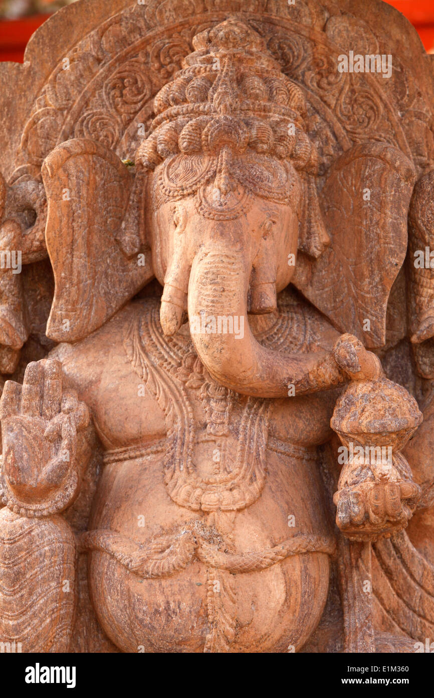 Sandalwood Ganesh sculpture Stock Photo