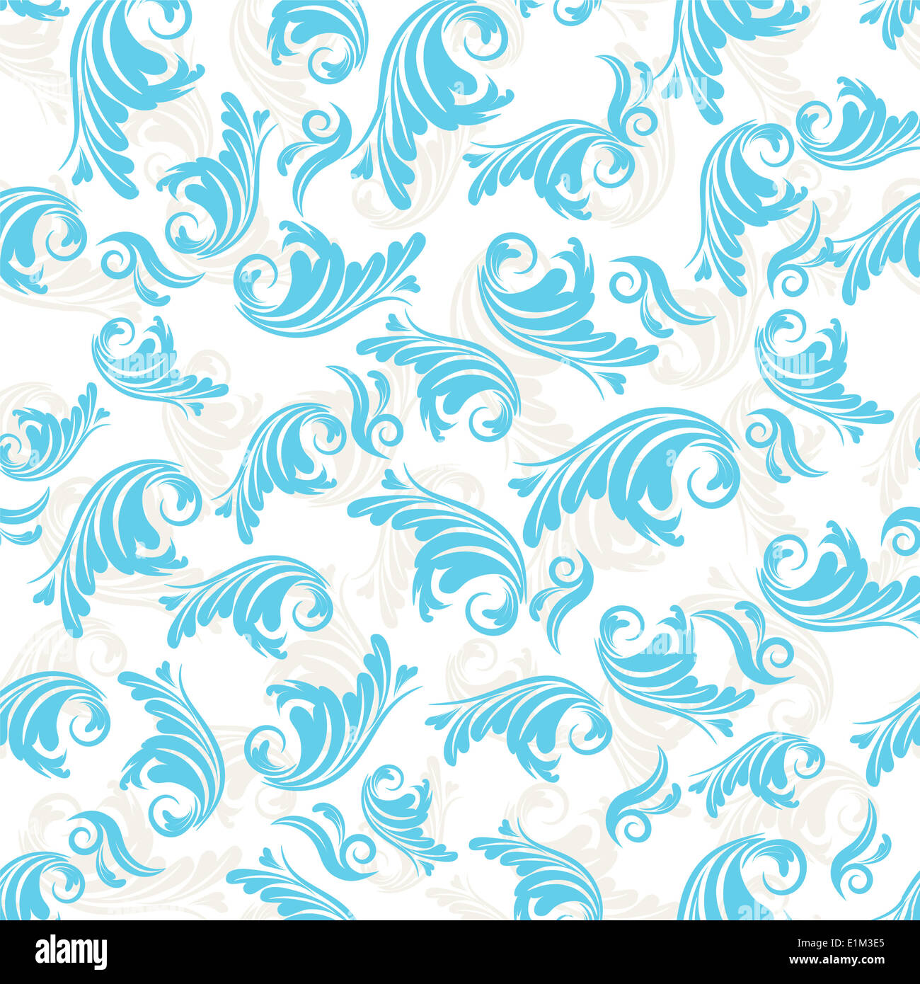 seamless blue floral pattern Stock Photo - Alamy