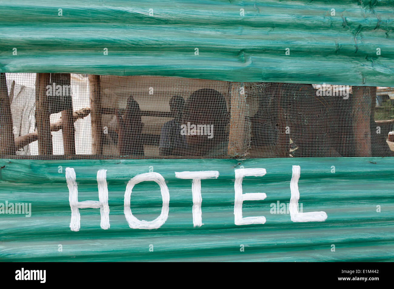 Hotel (actually a cafŽ) in Kayole slum Stock Photo