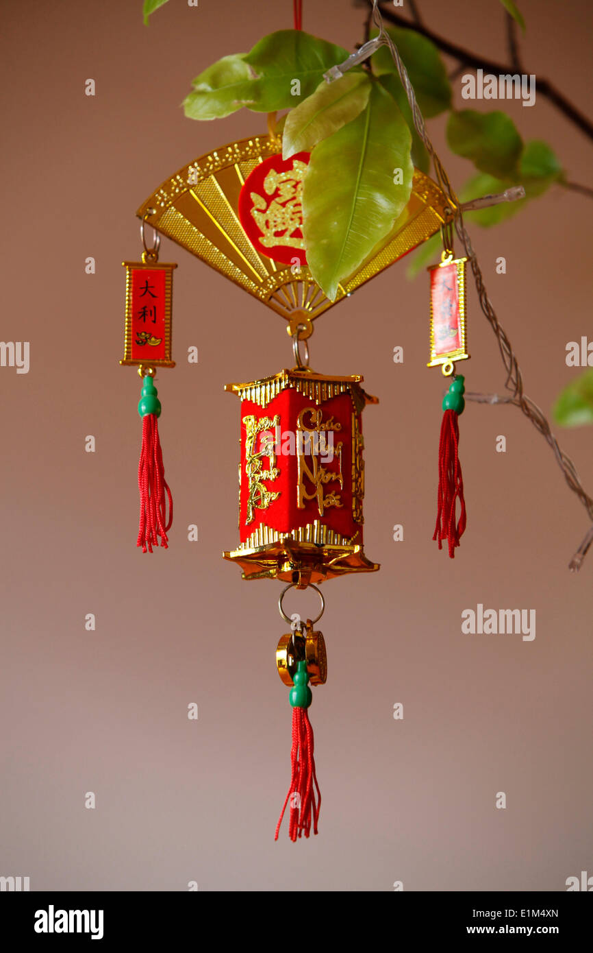 Chinese New Year decoration in a home Stock Photo Alamy