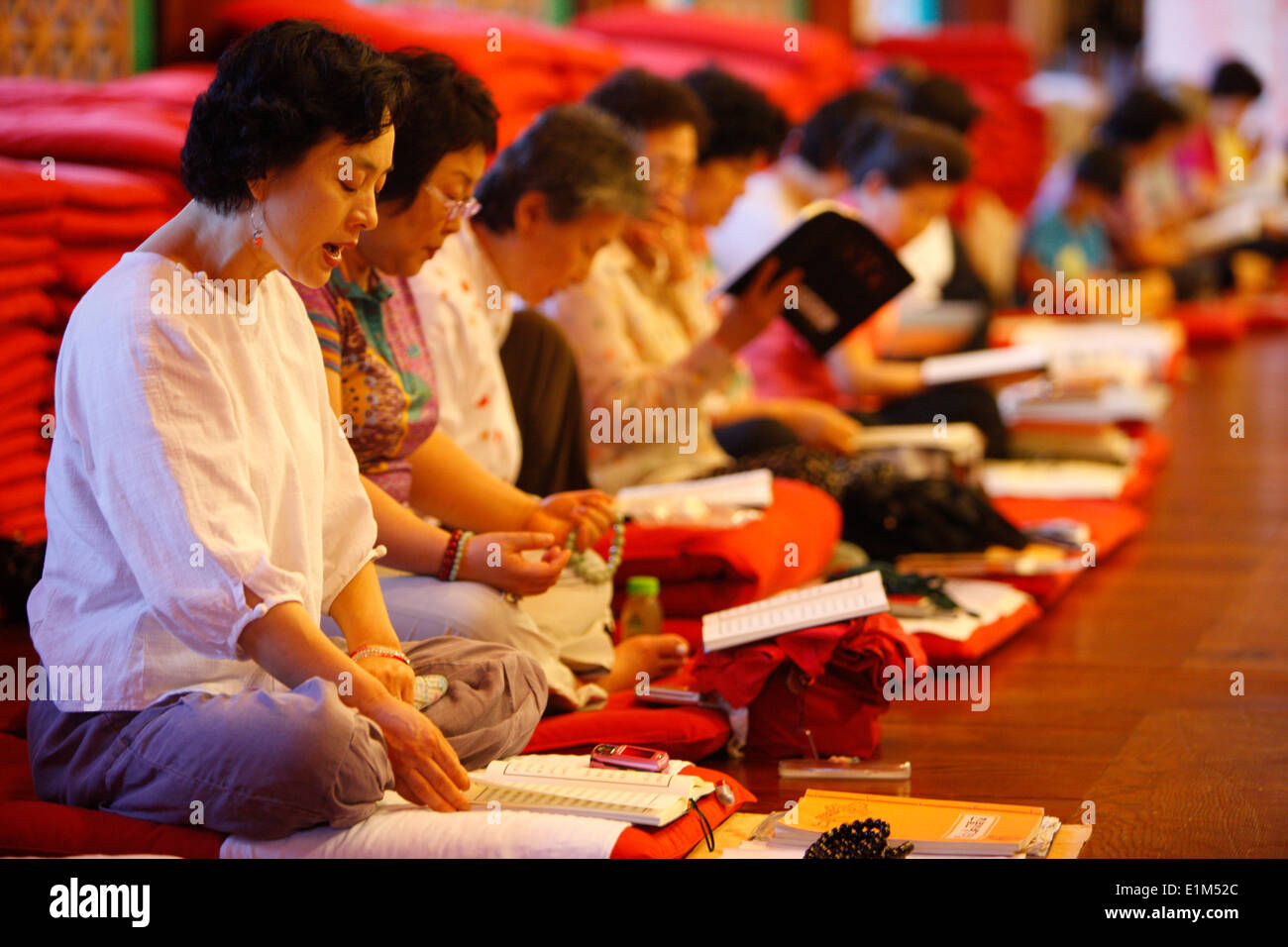 Buddhist lecture meeting. Bongeunsa temple. Stock Photo