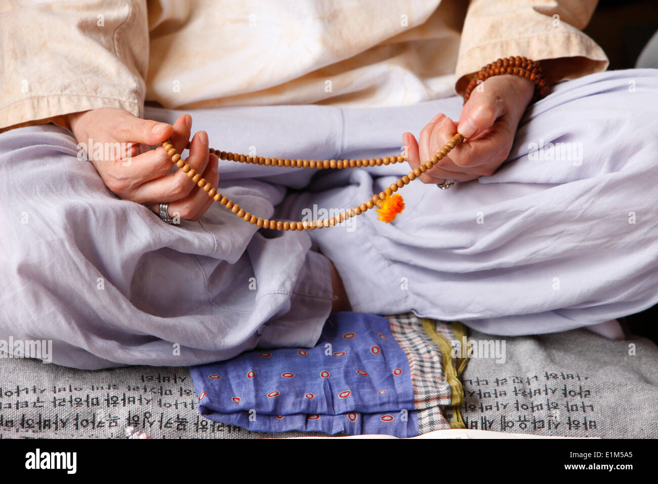 Buddhist prayer beads Stock Photo Alamy