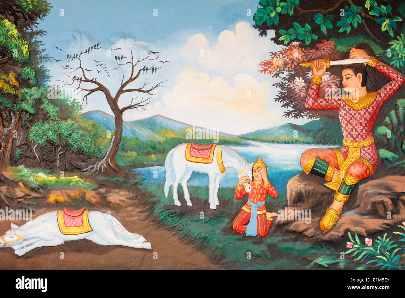 Preah Prom Rath Monastery. Life of the Buddha. The Great Tonsure the