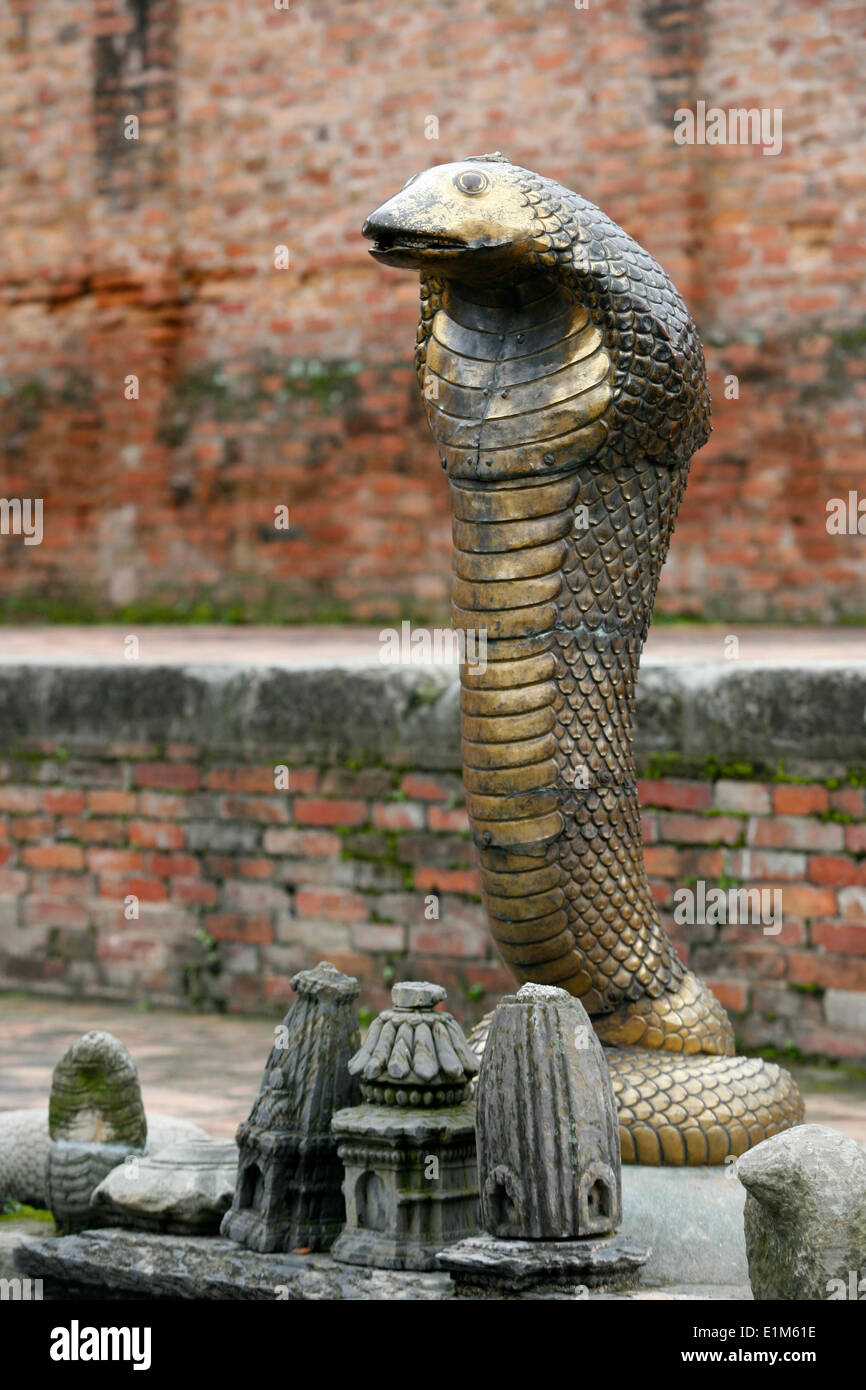 Naja snake in Bhaktapur royal palace Stock Photo