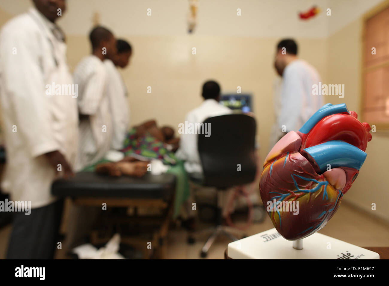 Child in hospital in Bamako. Cardiology. Stock Photo