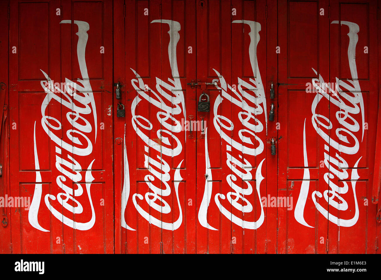 Coca-Cola ad Stock Photo