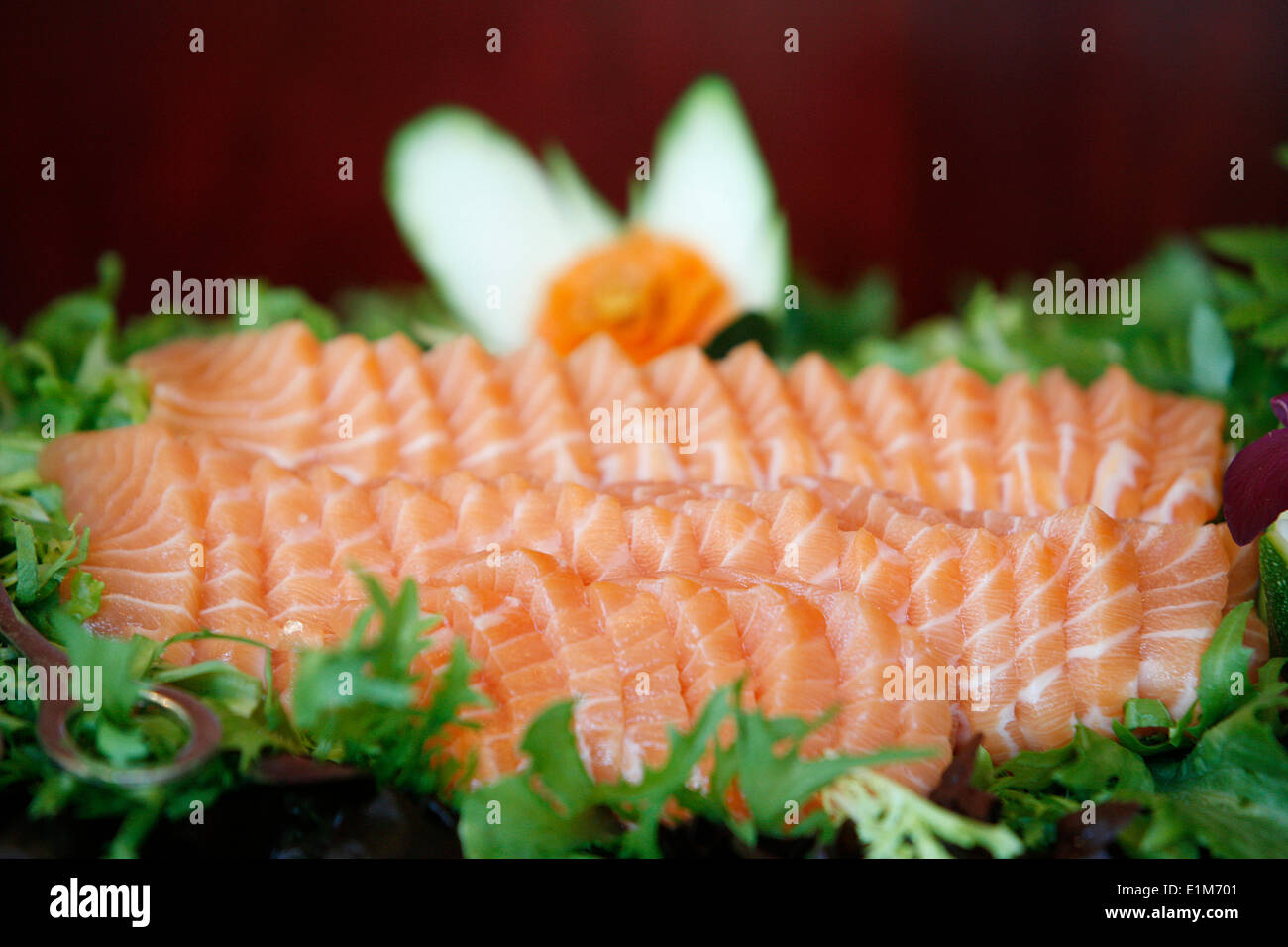 Salmon sashimi Stock Photo