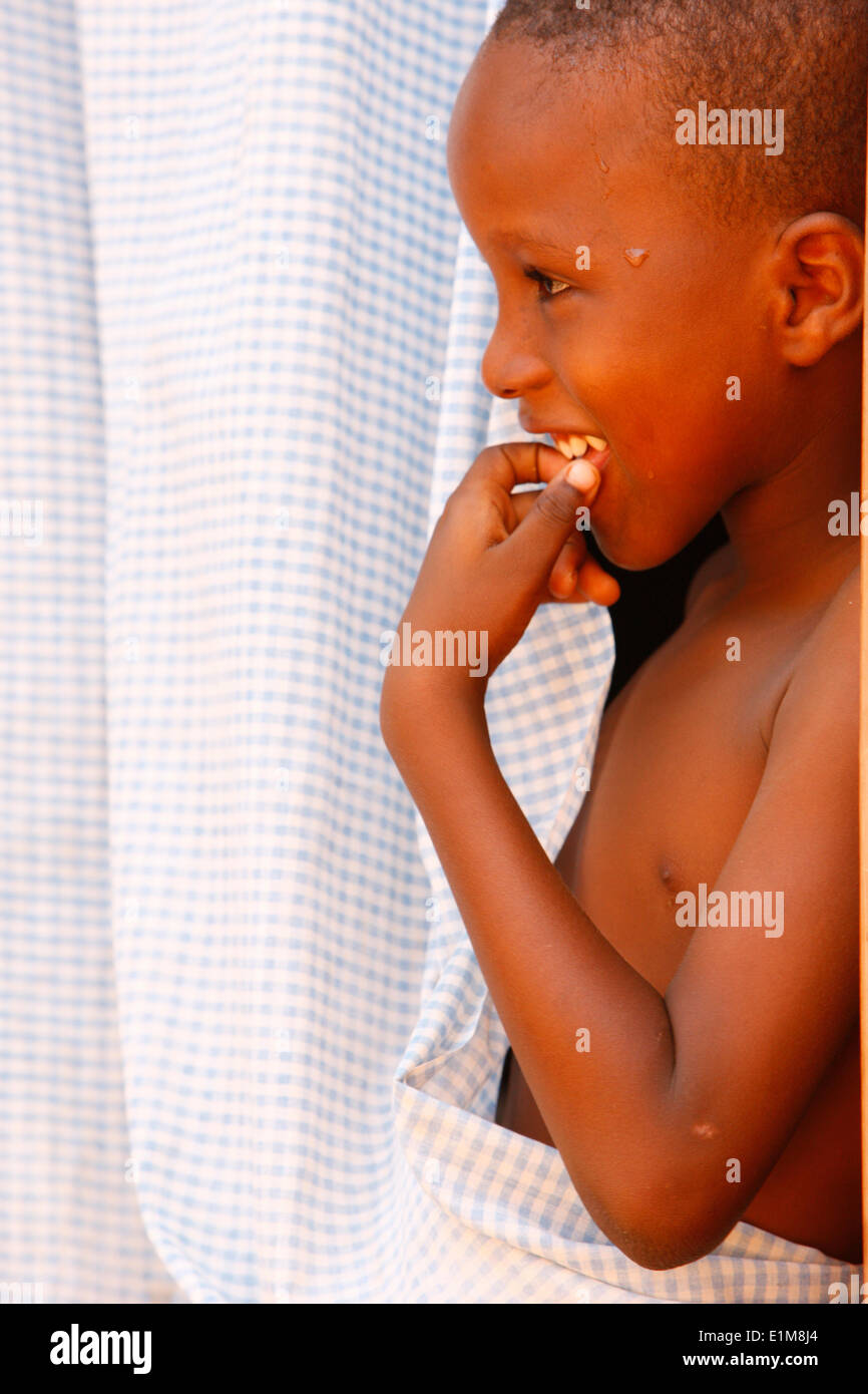 Africa boy profile hi-res stock photography and images - Alamy