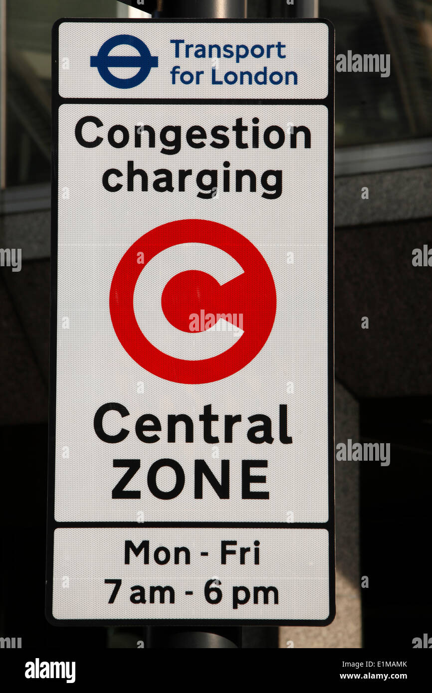 Congestion charging sign hires stock photography and images Alamy