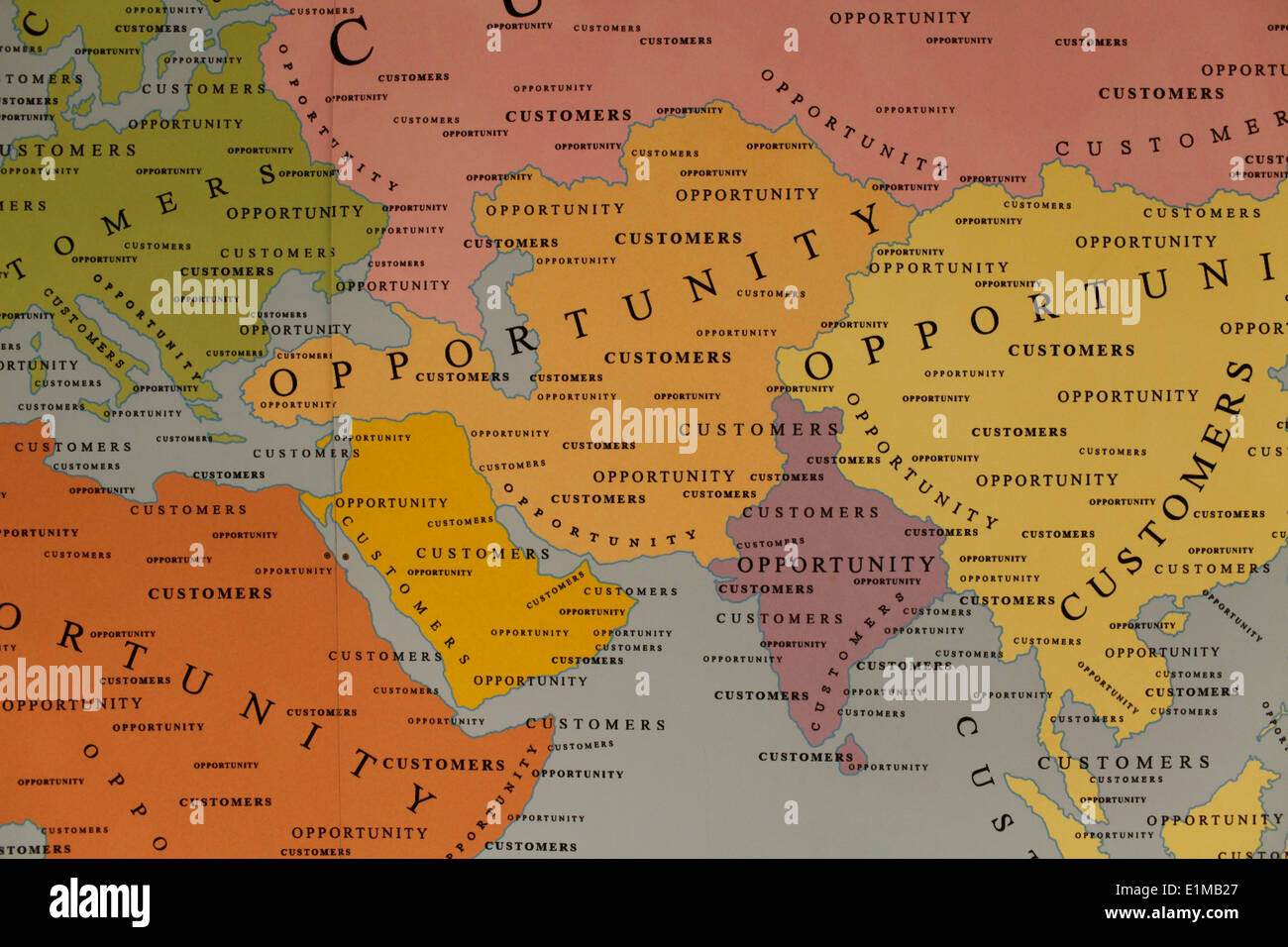 Business opportunity map Stock Photo