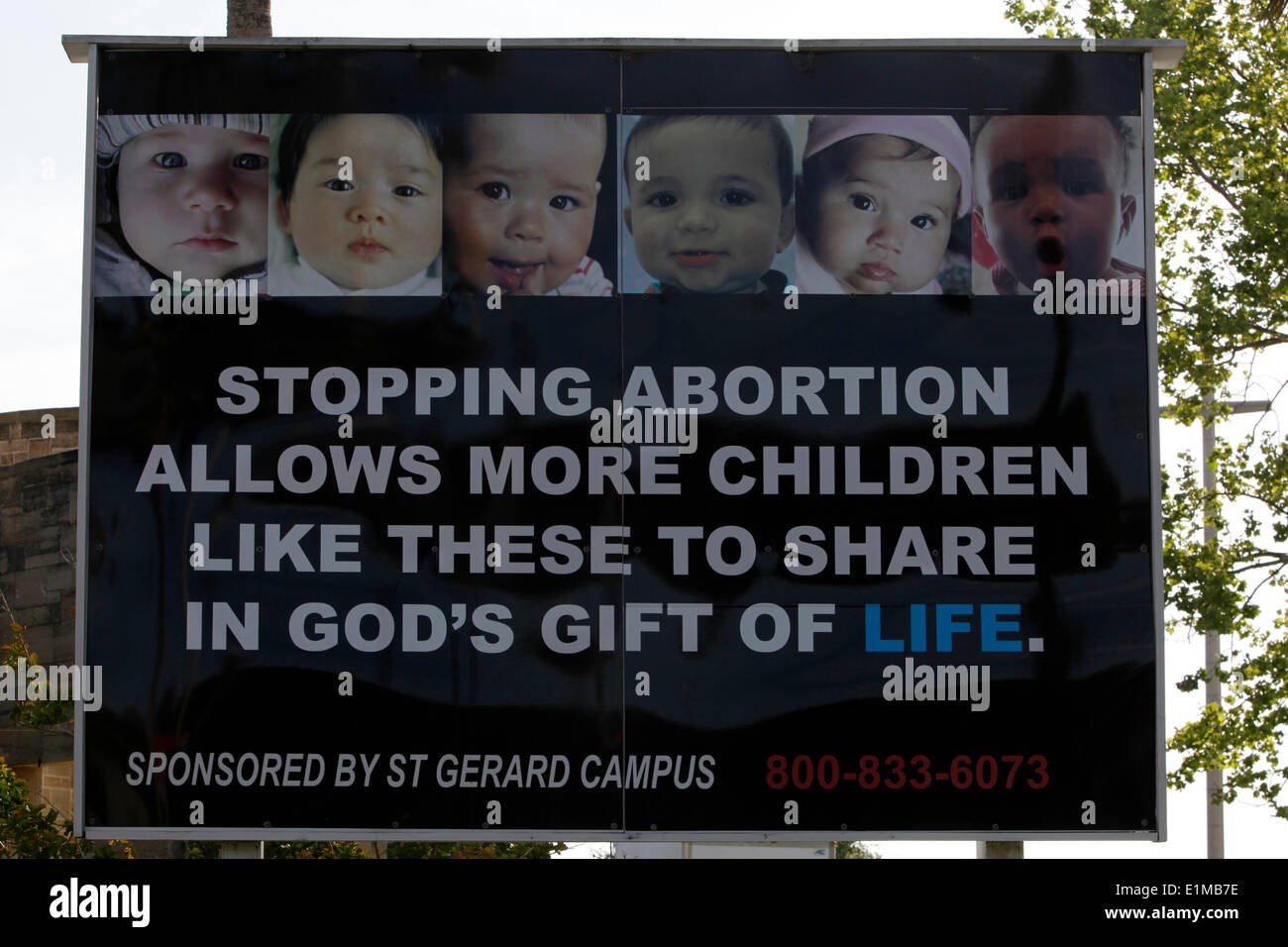 Anti-abortion poster Stock Photo
