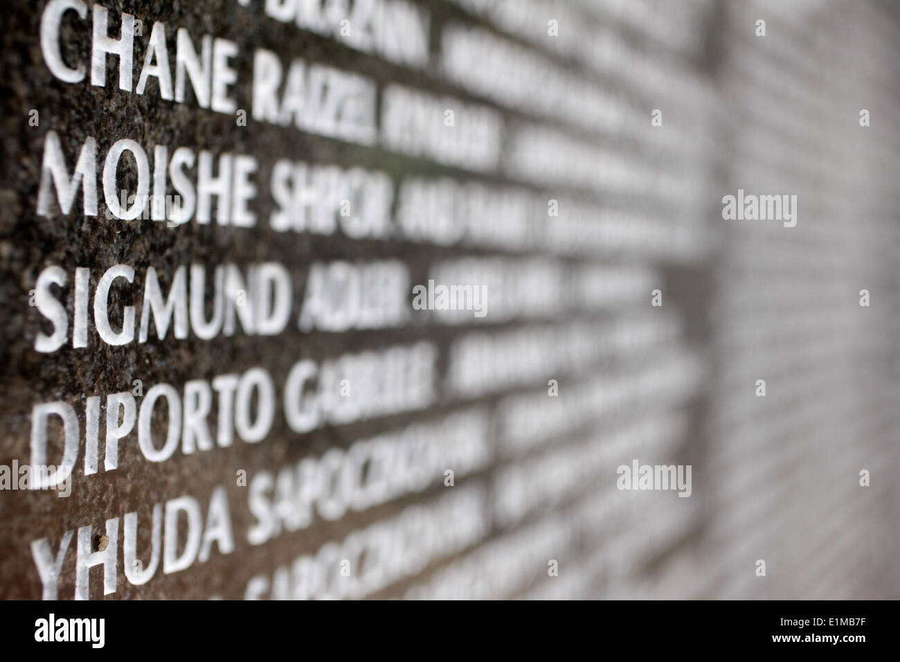 The Holocaust Memorial, Miami Beach Wall of names Stock Photo Alamy