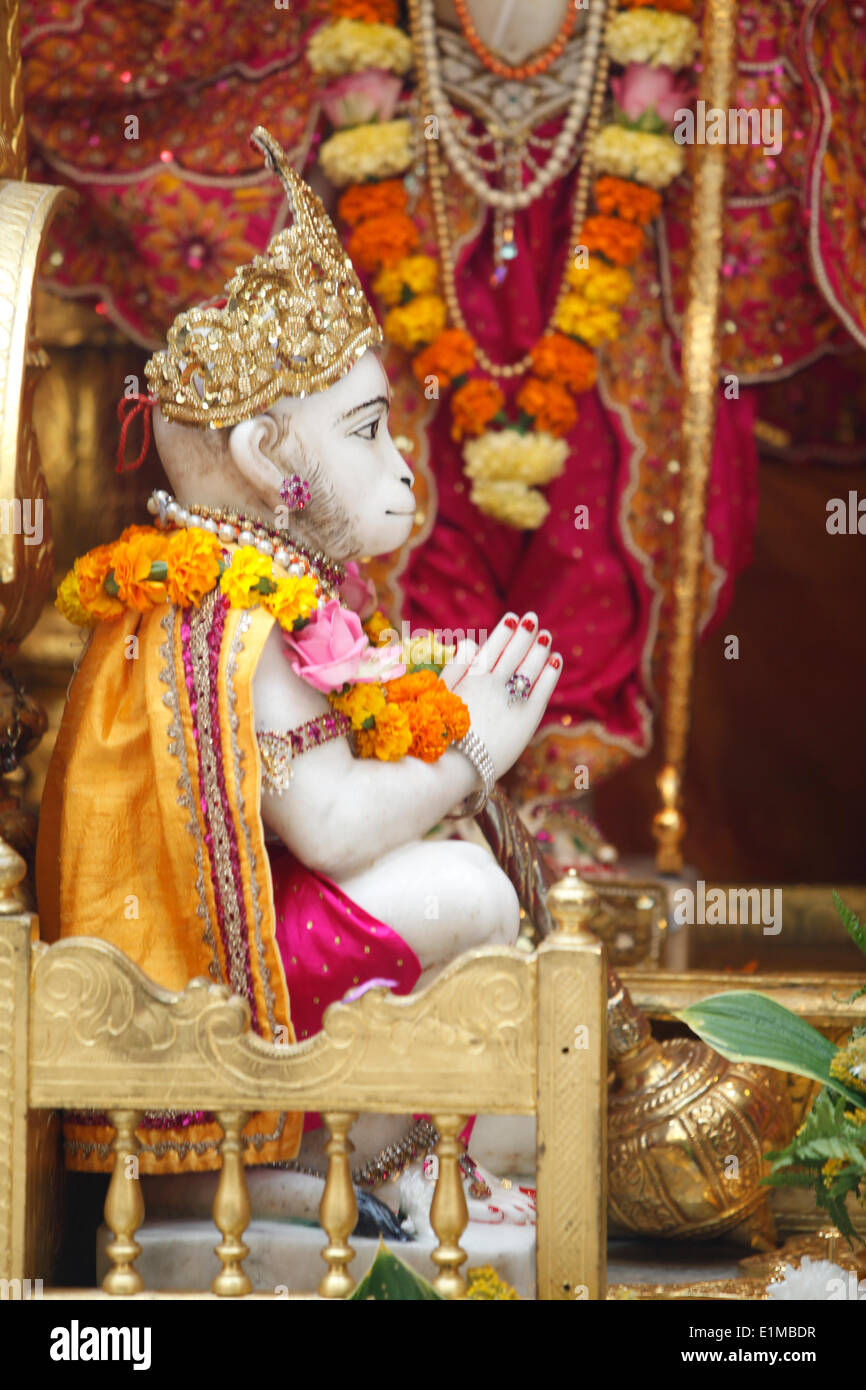 Bhaktivedanta Manor temple Statue of monkey god Hanuman Stock Photo Alamy