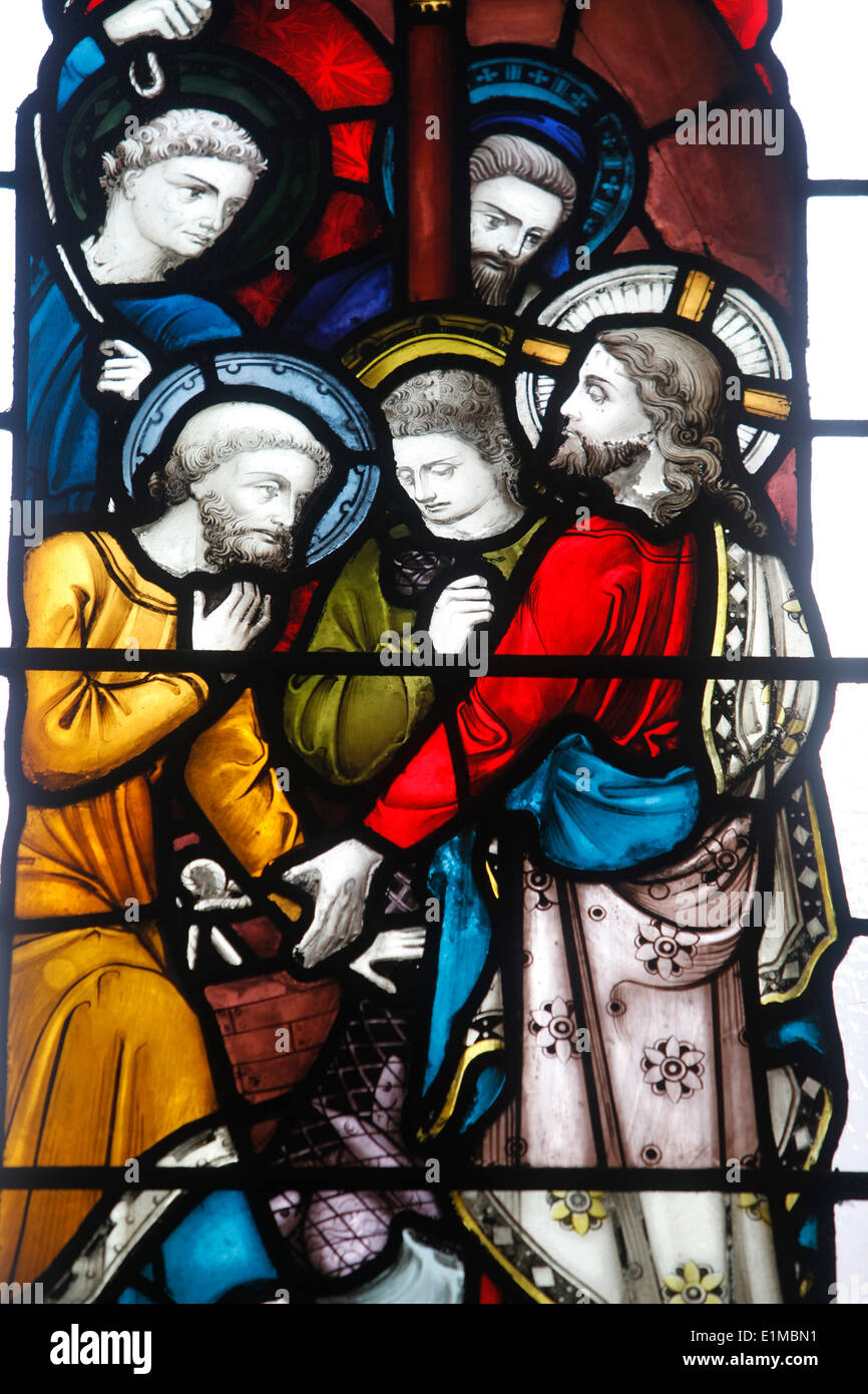 St Mary Abbots' church, Kensington Stained glass "Follow me and I