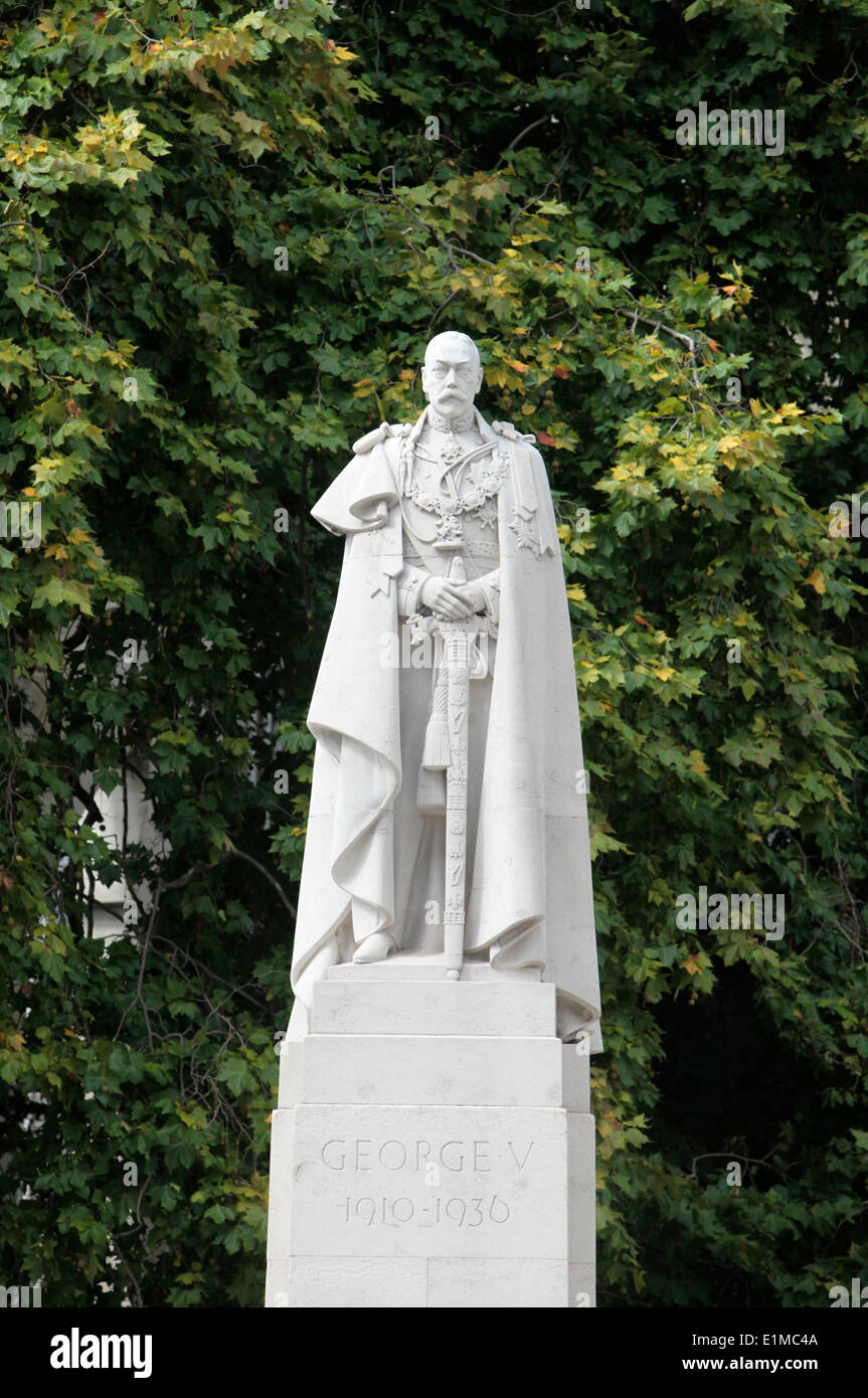 King George V statue. Stock Photo