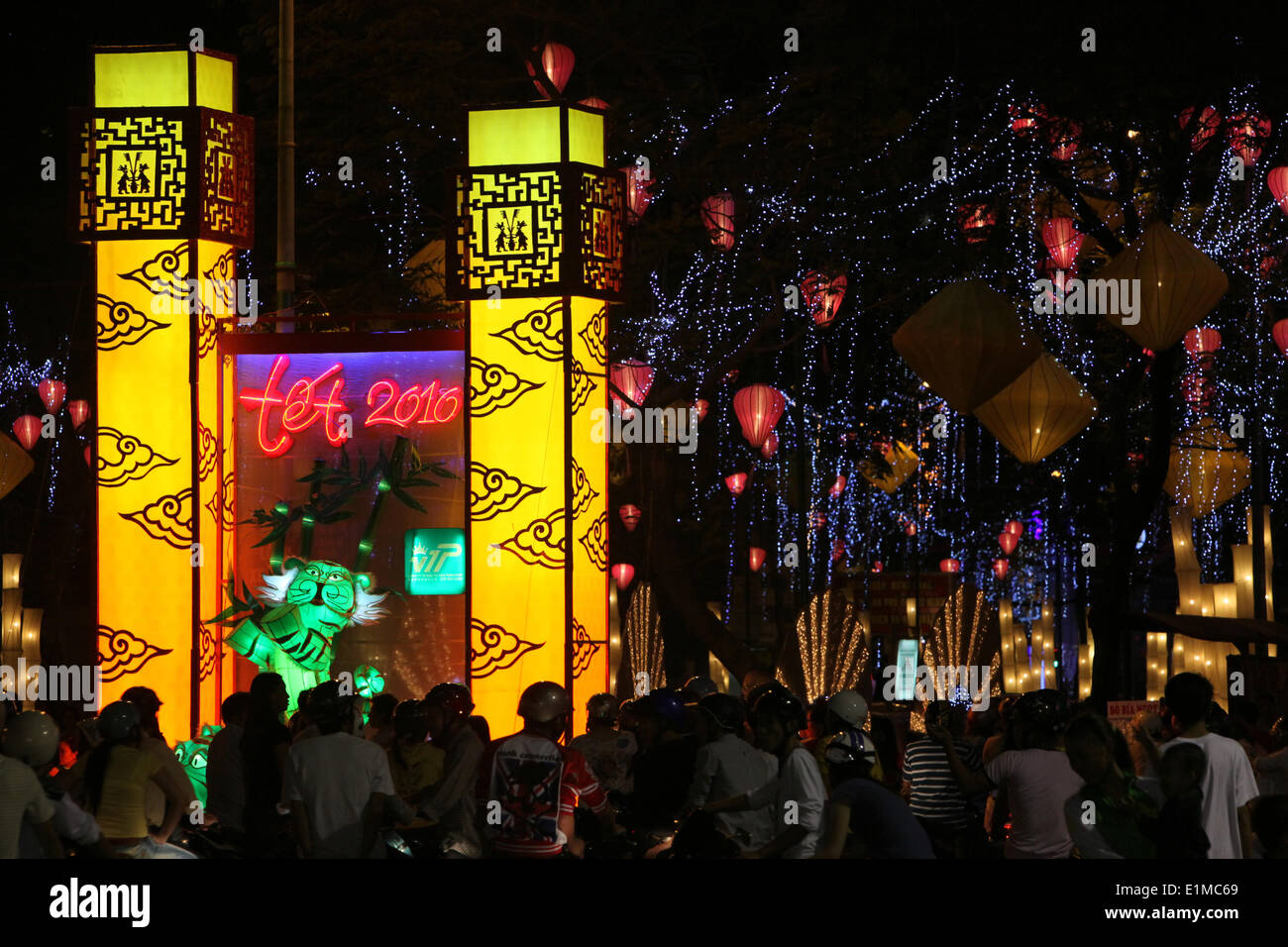 Tt is the Vietnamese New Year based on the Lunar calendar. It is the most important holiday in Vietnam. Stock Photo