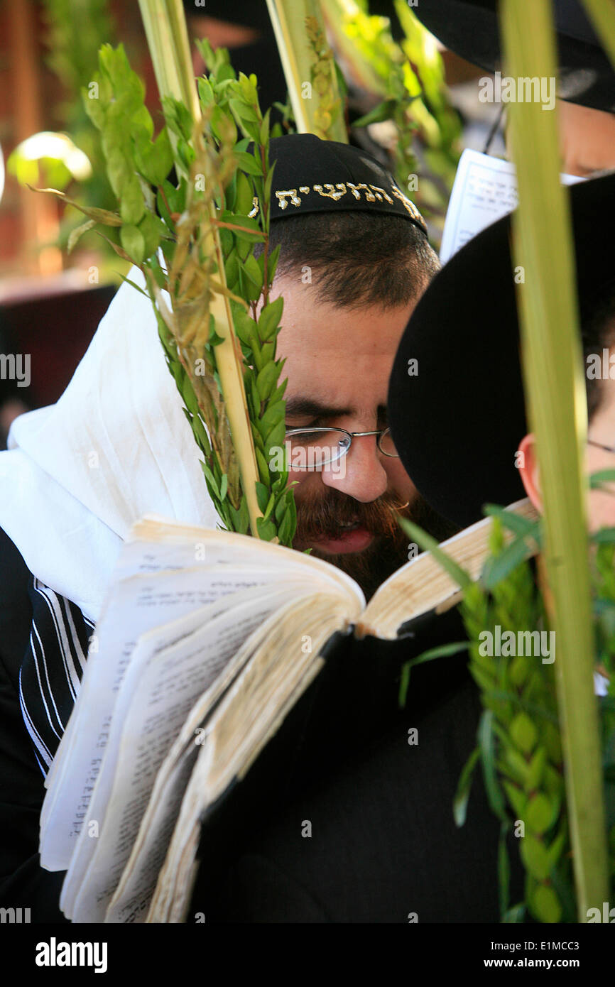 Sukhot celebration in the sukha of the Eastern Parkway Lubavitch ...