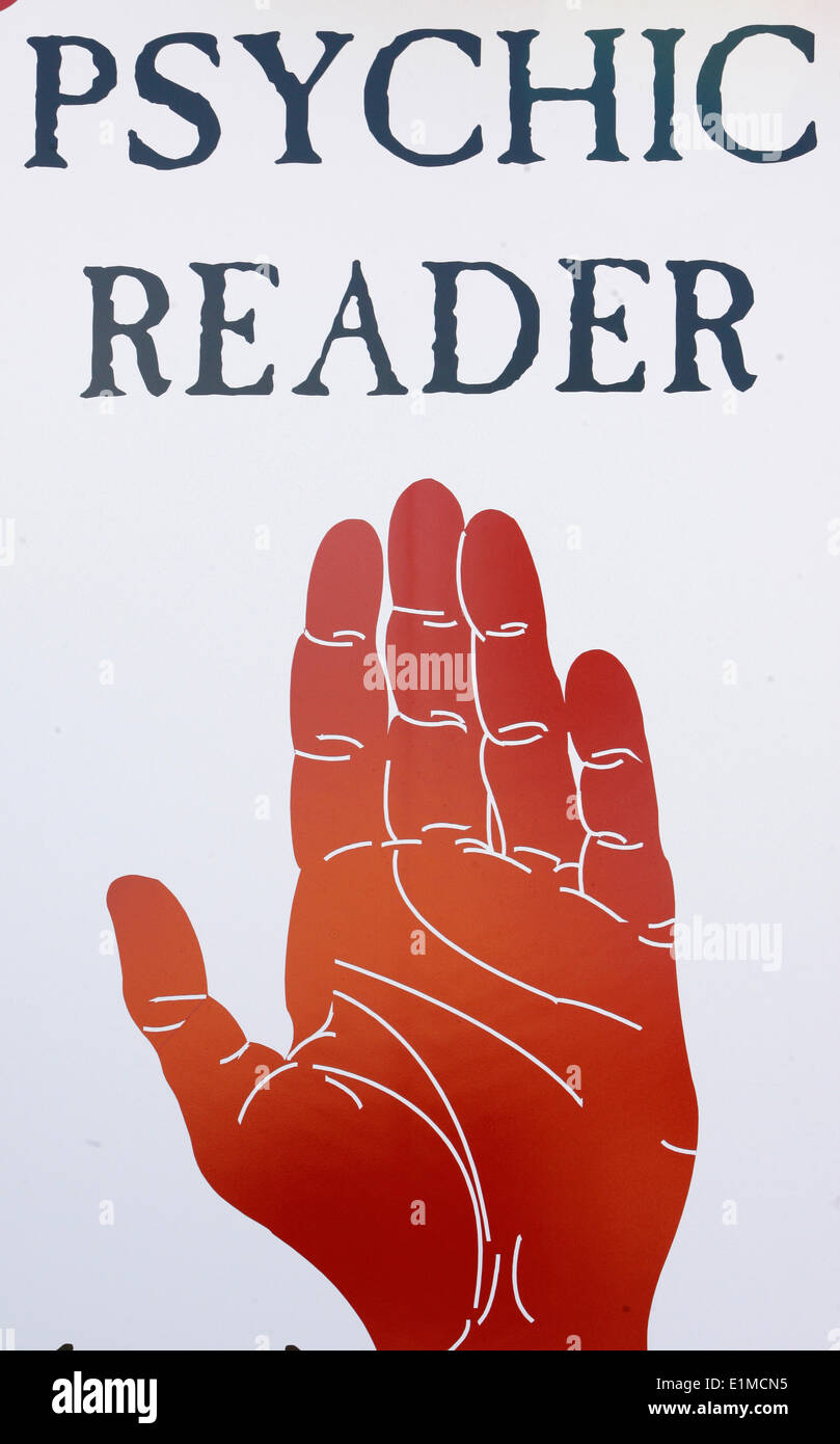 Psychic reader sign Stock Photo