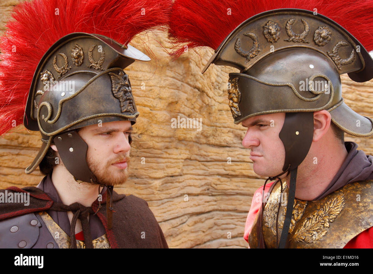 Holy Land Experience : actors impersonating Roman legionaries Stock Photo