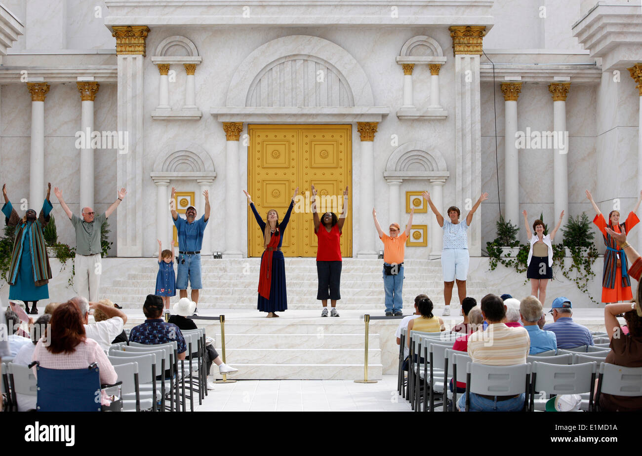 Holy Land Experience : Hebraic dancing demonstration Stock Photo