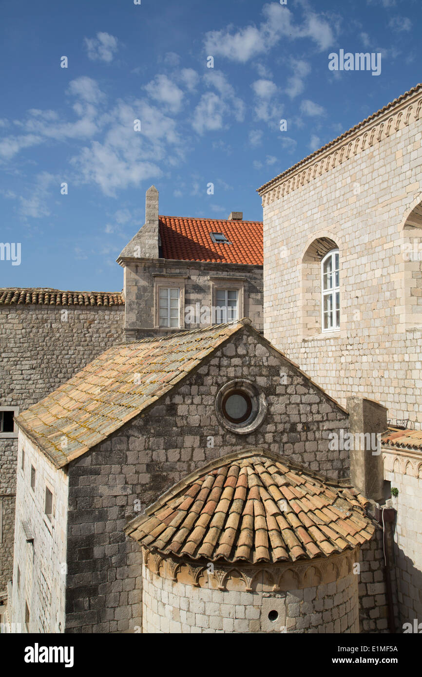 Croatia, Dubrovnik, Old Town, part of the Dominican Monastery's outer wall Stock Photo