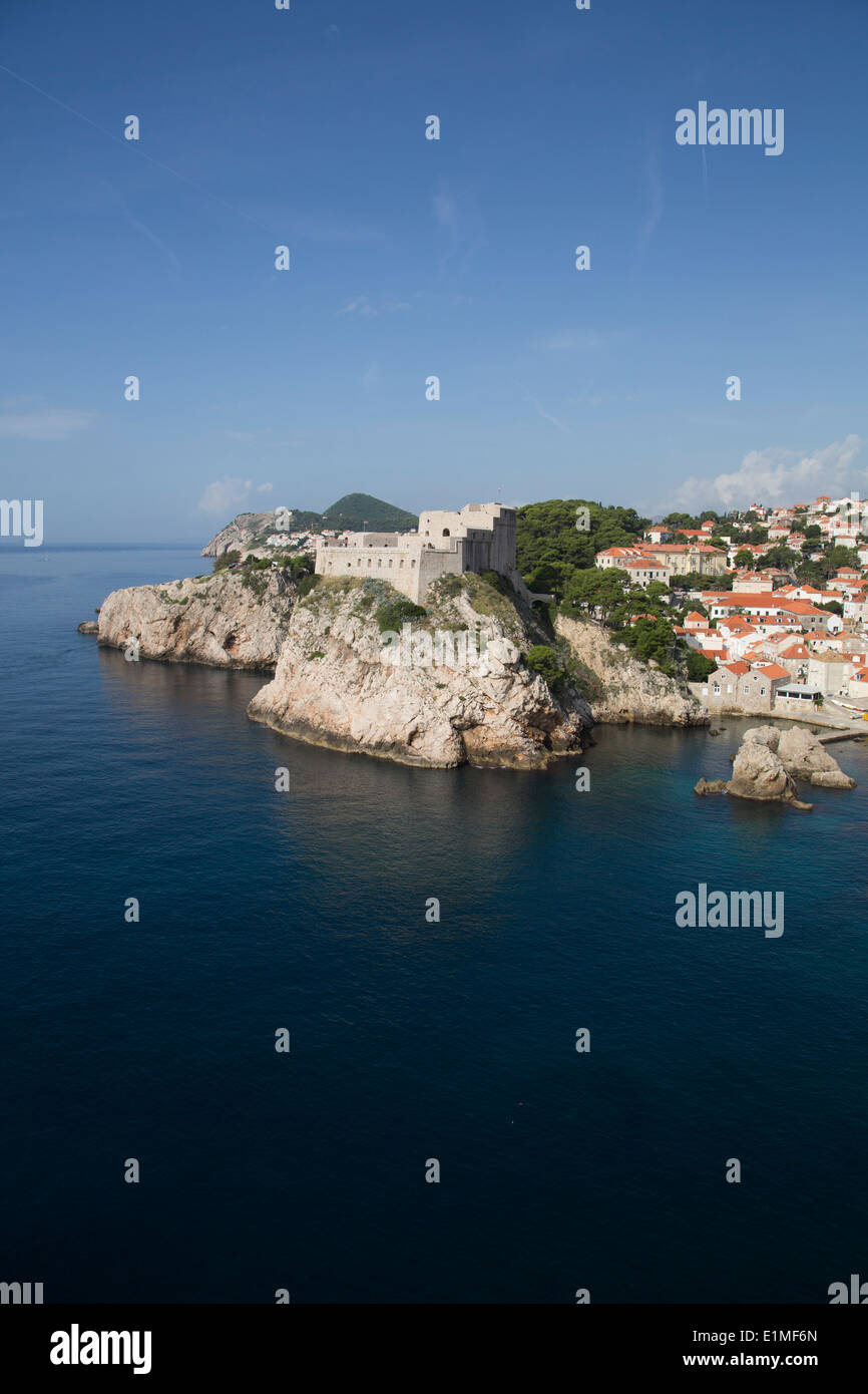 Croatia, Dubrovnik, St Lawrence Fort from the Old Town Wall Stock Photo