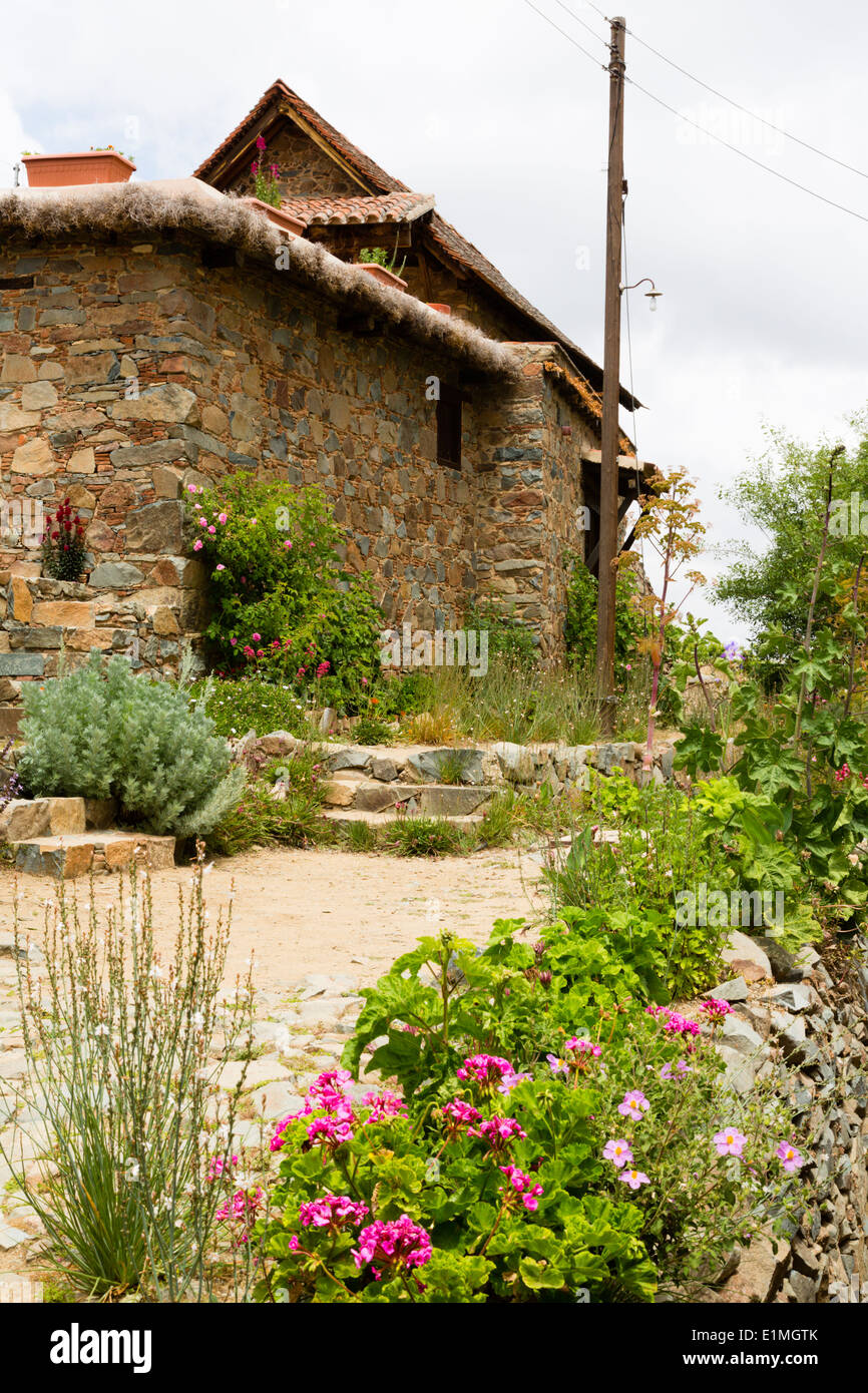 Village houses in Fikardou, Cyprus. Stock Photo