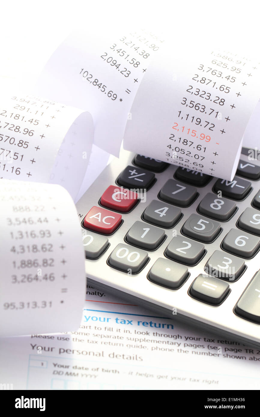 Annual Tax Return Self Assessment Form and Verification Stock Photo Alamy