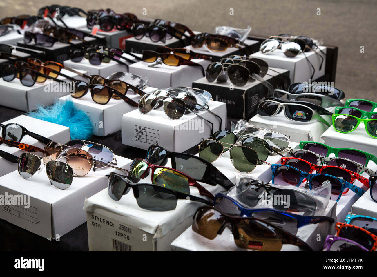 Sunglasses for sale, NYC Stock Photo - Alamy