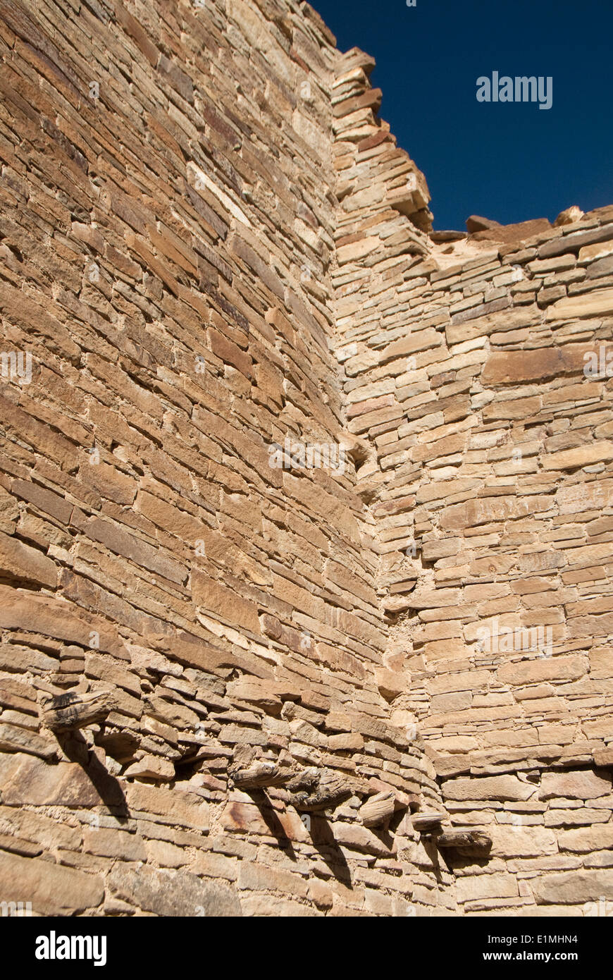USA, New Mexico, Chaco Canyon National Historic Park, World Heritage Site, Pueblo Bonito Stock Photo