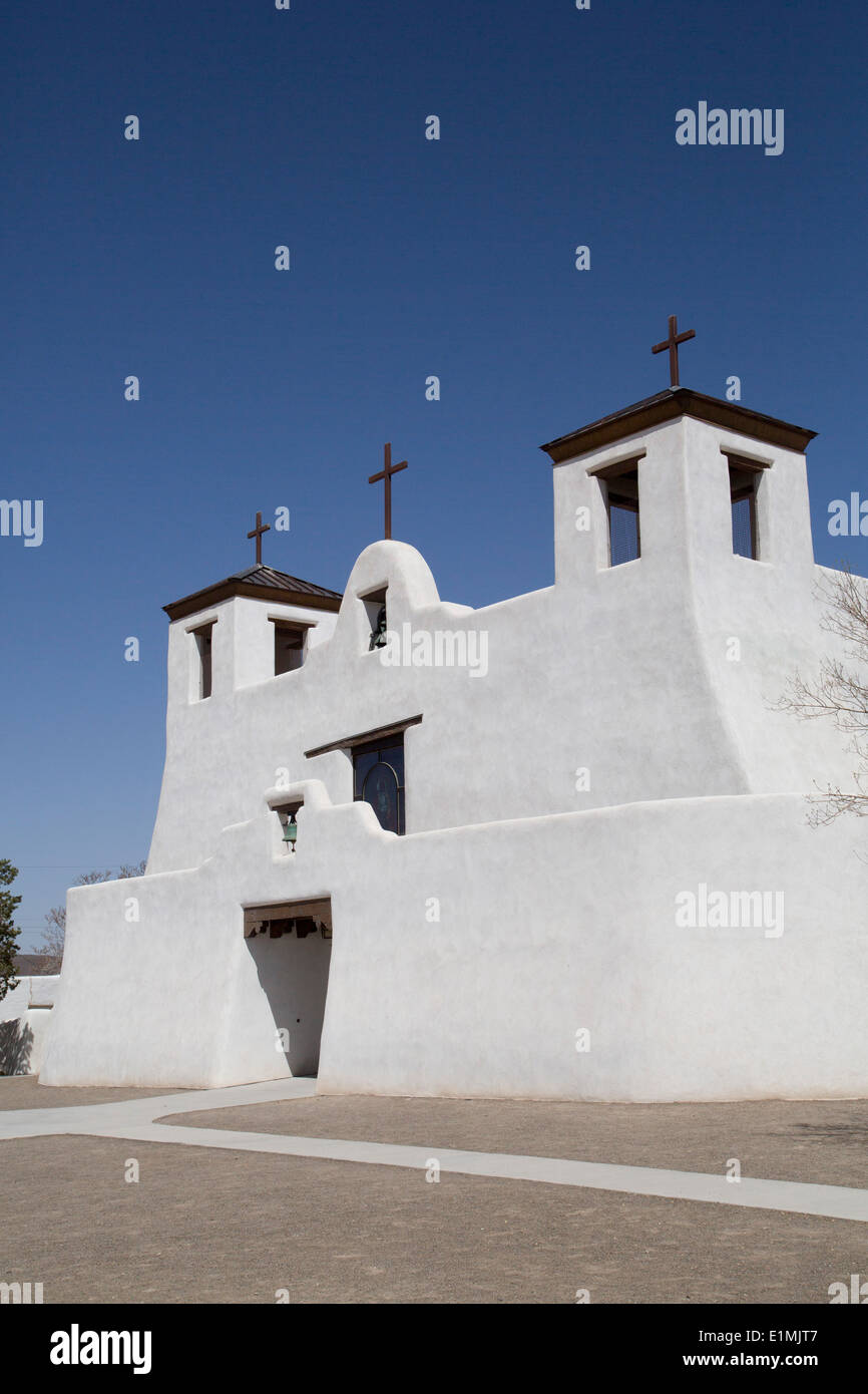 USA, New Mexico, Isleta Pueblo, Saint Augustine Mission, originally built in 1612 Stock Photo