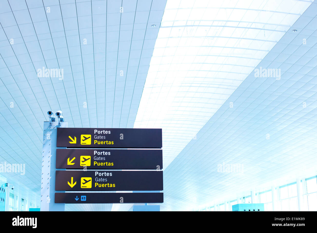 Airport boards on white roof background Stock Photo Alamy