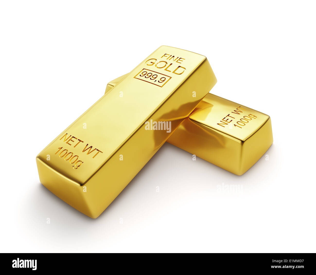 Bank gold bars isolated Stock Photo Alamy