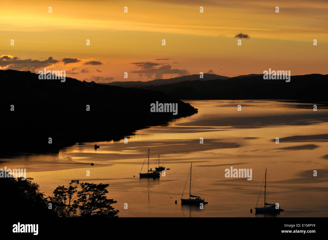 Sunset on the Isle of Skye Stock Photo