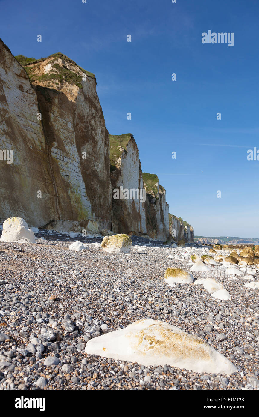 Cliffs in Dieppe, Côte d'Albatre, Haute-Normandie, France Stock Photo