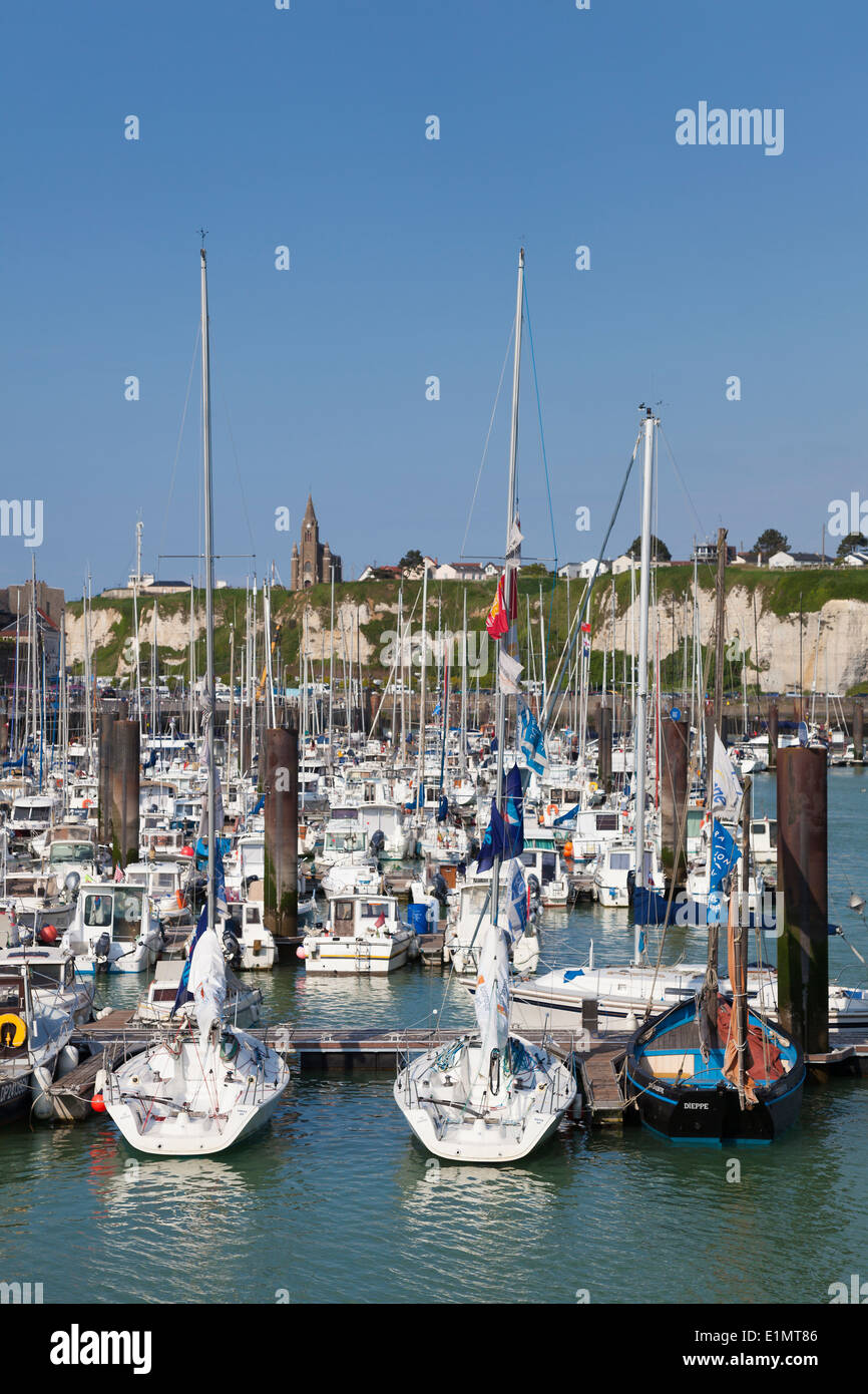Port of Dieppe, Côte d'Albatre, Haute-Normandie, France Stock Photo