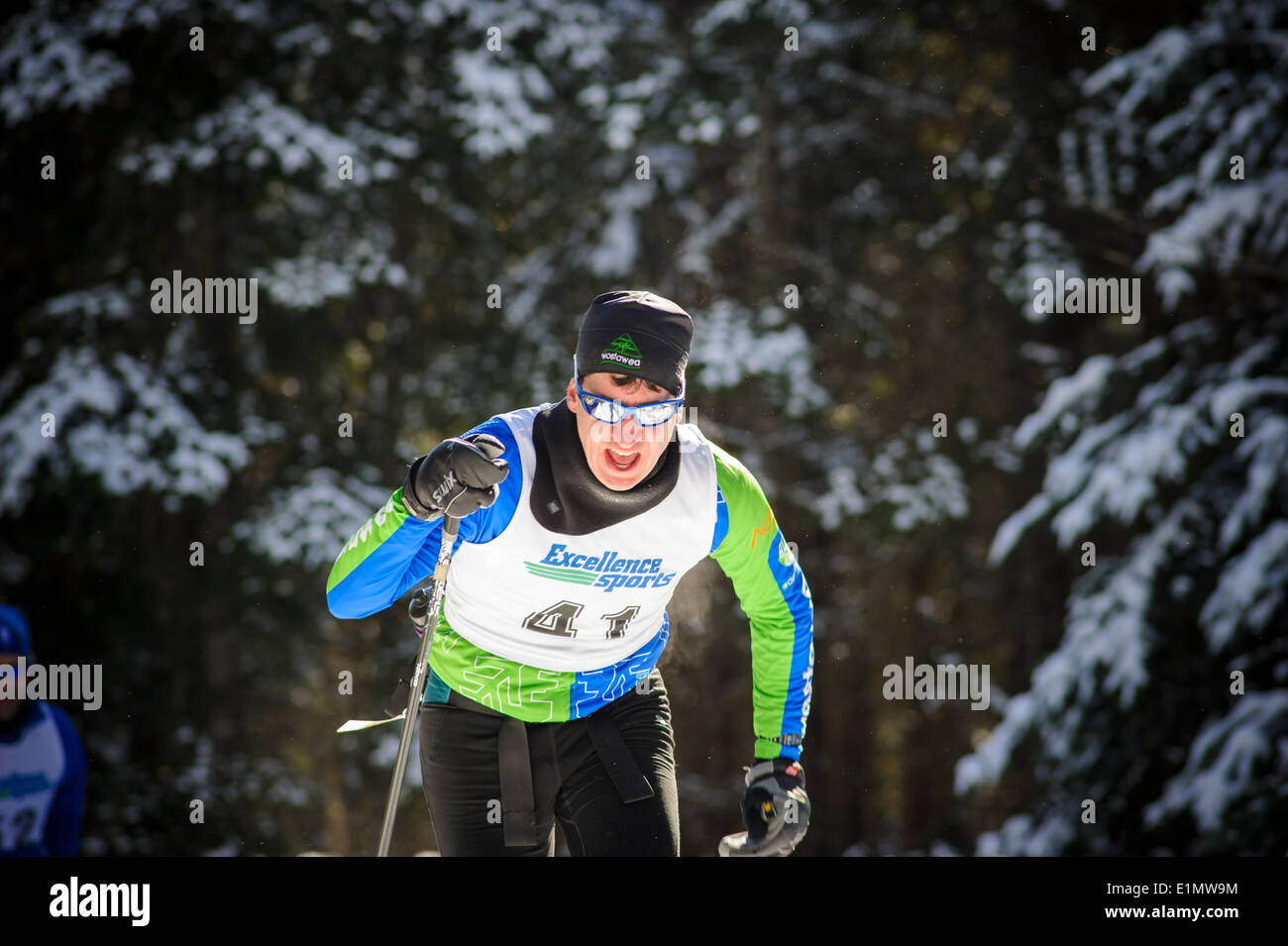 Cross country skiing in Canada Stock Photo Alamy