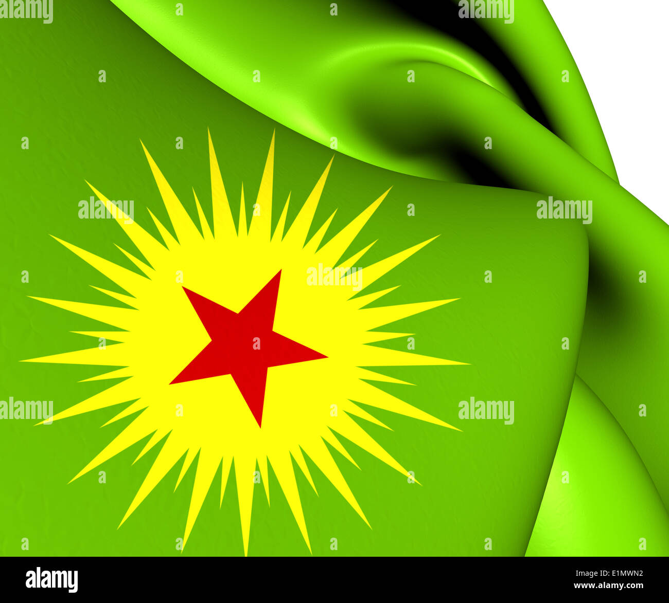 Flag of Koma Civaken Kurdistan. Close Up Stock Photo Alamy