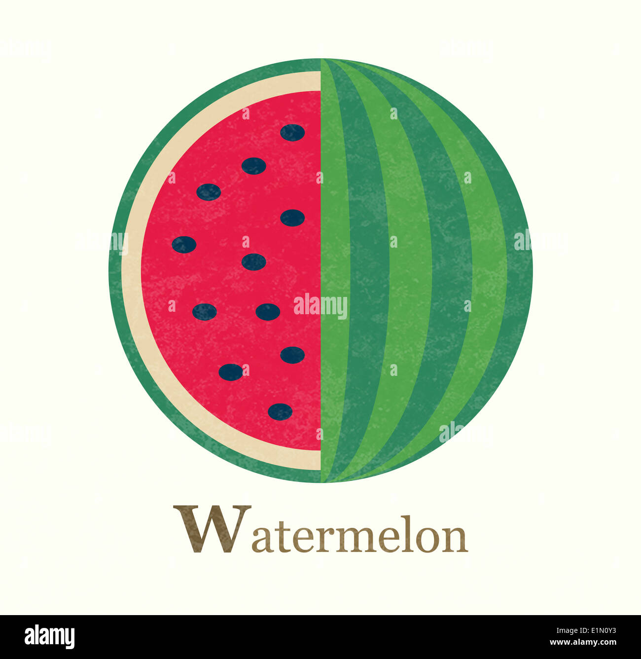 Watermelon Raster Flashcard Raster icon hi-res stock photography and images - Alamy
