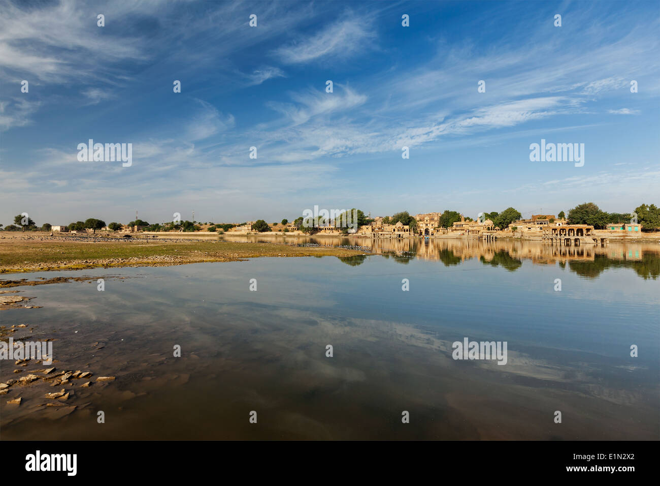 Gadi Sagar artificial lake. Jaisalmer, Rajasthan, India Stock Photo