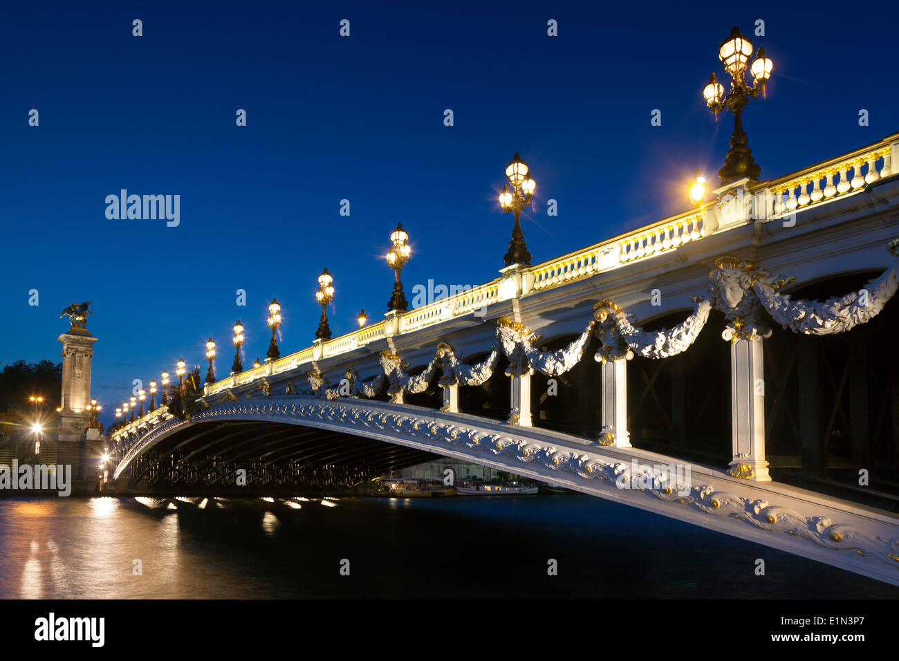 Alexander III bridge, Paris, France Stock Photo