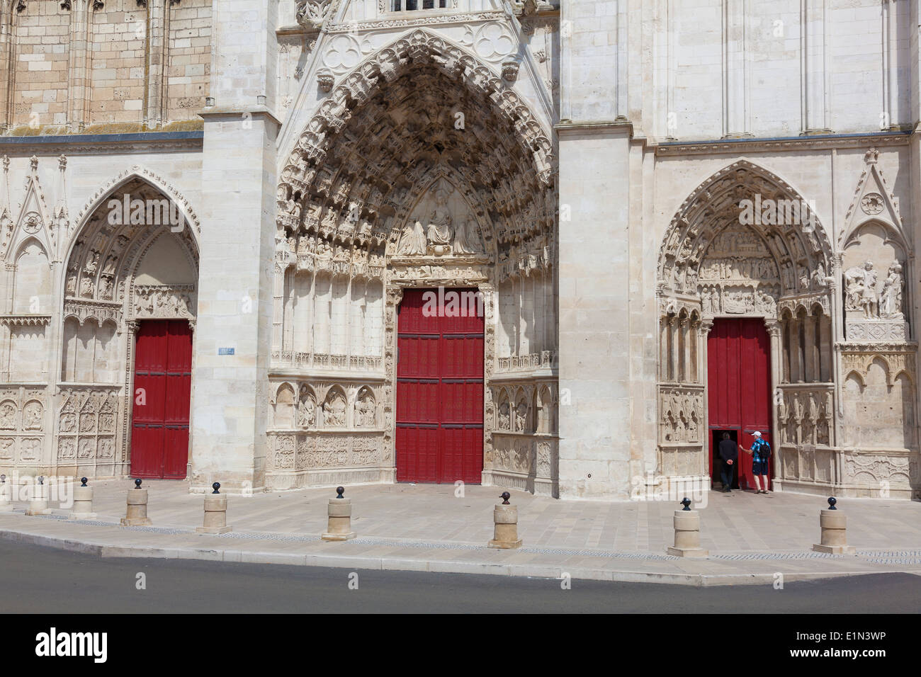 Cathedral of Auxerre, Yonne, Bourgogne, France Stock Photo