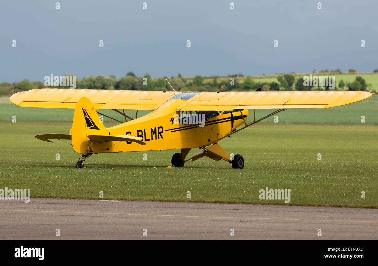 A Piper PA-18 Super Cub light aircraft at Duxford Stock Photo