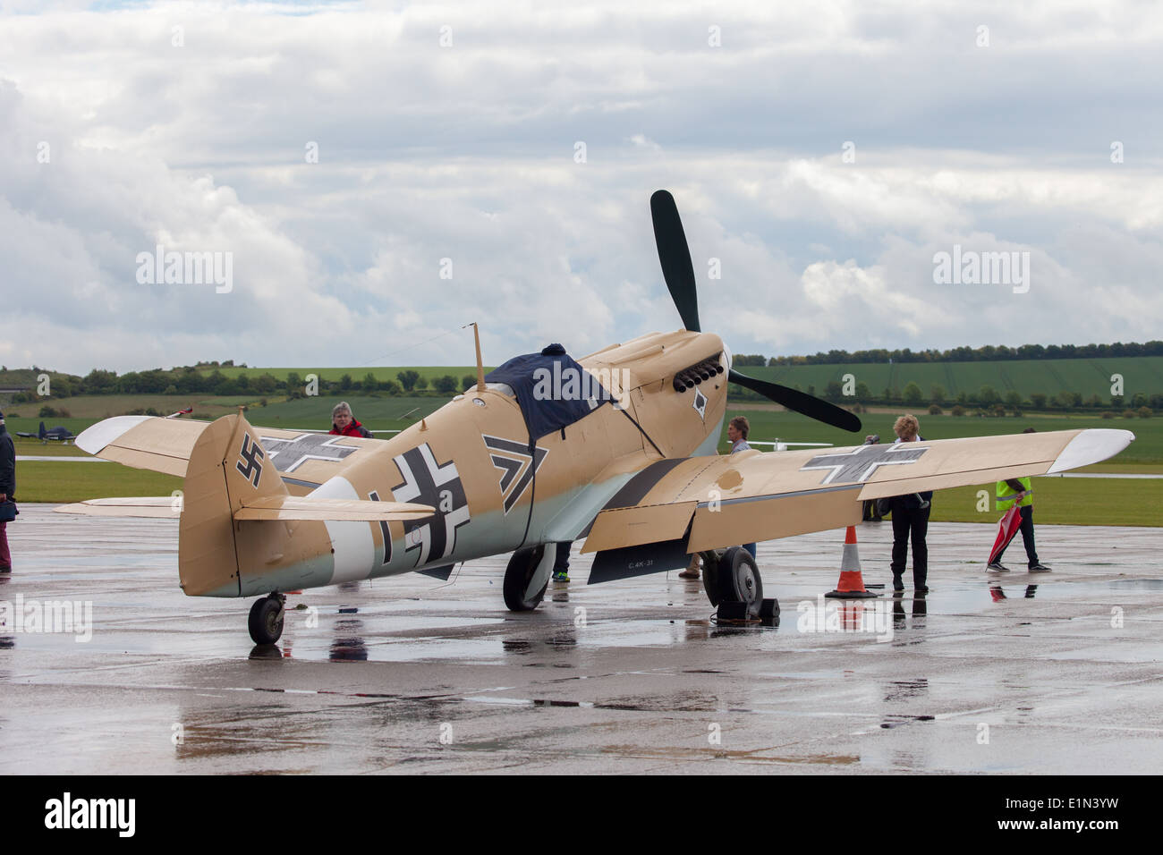 Messerschmitt Bf 109 Also Known As The Me 109 German World War Two Fighter Plane Of The Luftwaffe At The Duxford Airshow Stock Photo Alamy