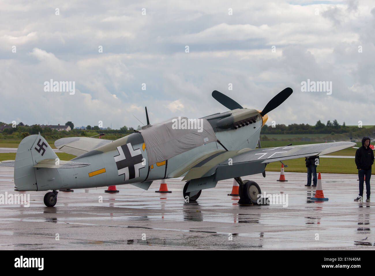 Messerschmitt Bf 109 Also Known As The Me 109 German World War Two Fighter Plane Of The Luftwaffe At The Duxford Airshow Stock Photo Alamy
