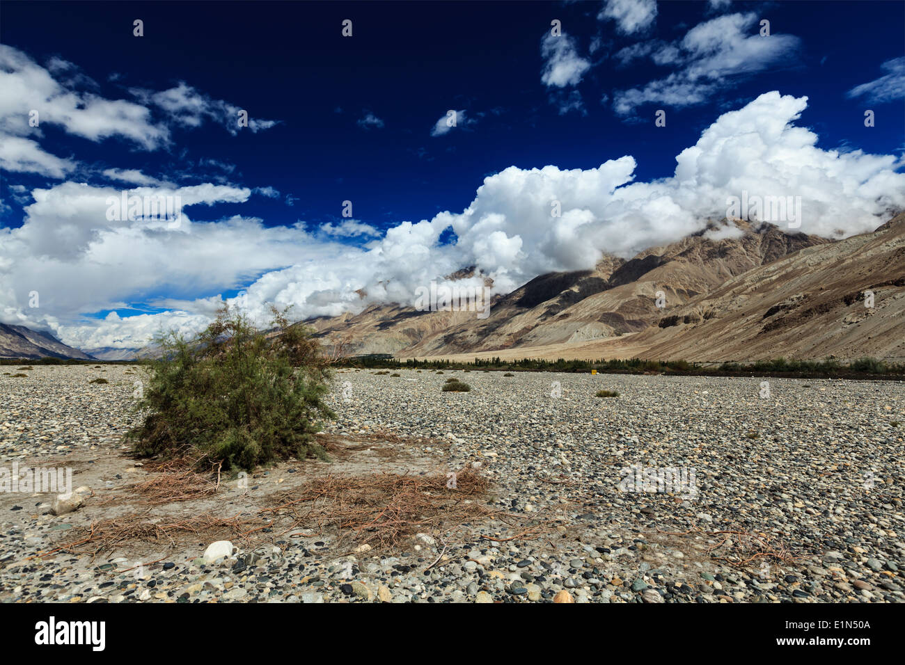 Himalayan landscape in Nubra valley in Himalayas. Ladakh, India Stock Photo