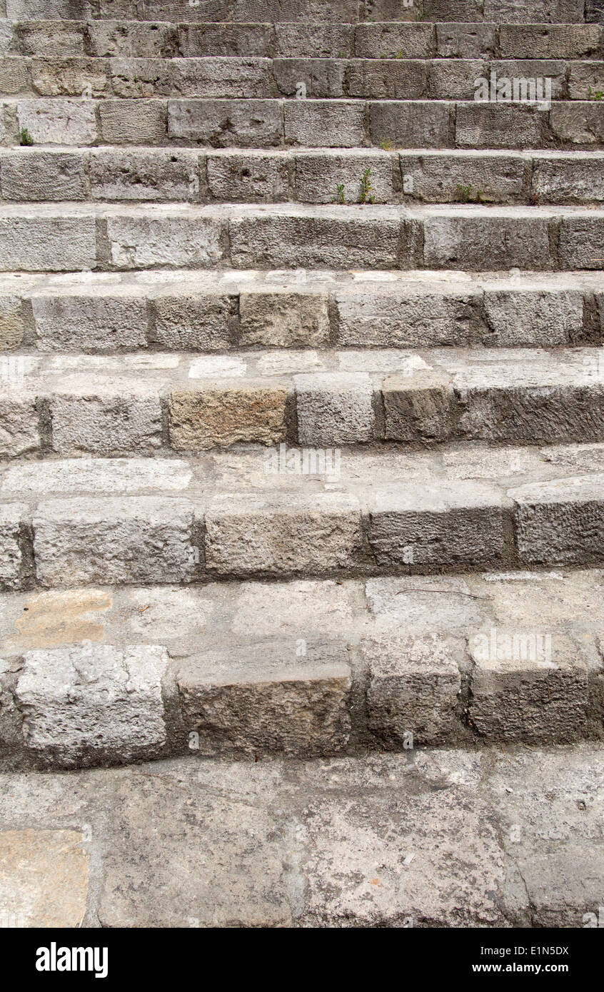 Flight of stone stairs Stock Photo