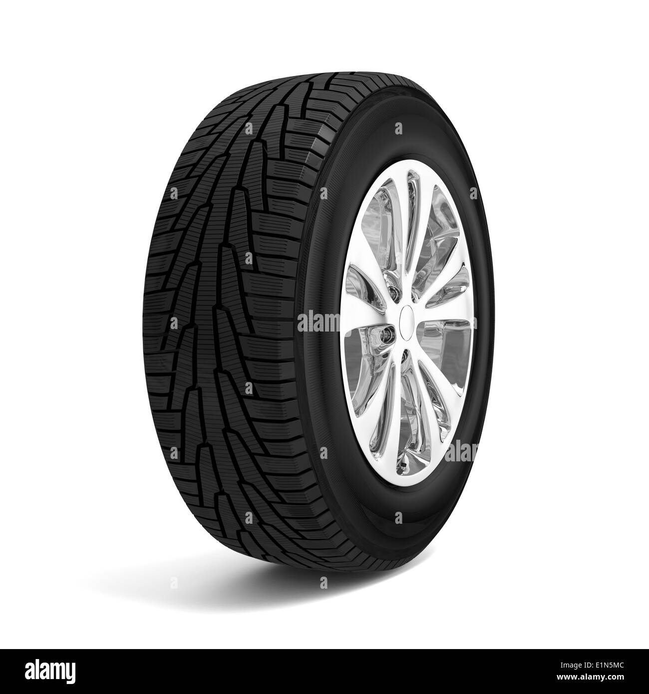 Car winter tire isolated on white background Stock Photo Alamy