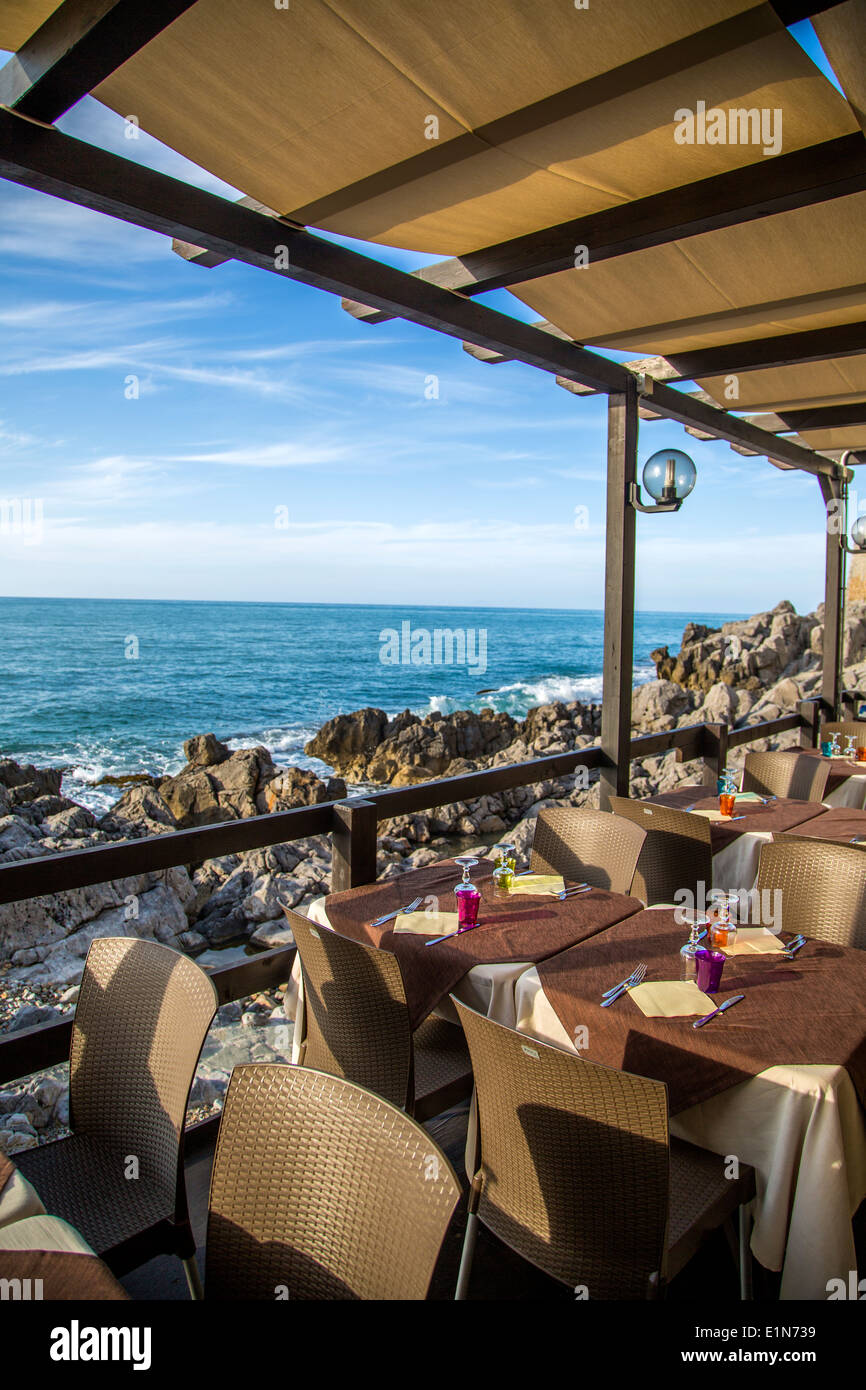 Restaurant at Cefalu, Sicily Stock Photo Alamy